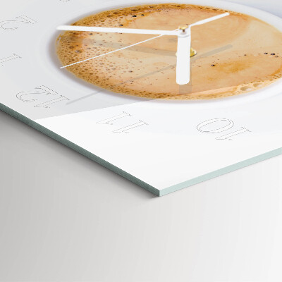 Quadratische wanduhr modern Eine Tasse Kaffee