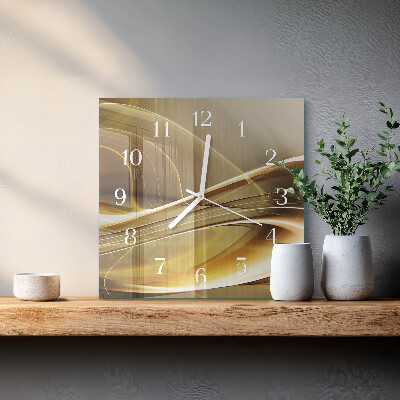 Quadratische wanduhr modern Abstrakte Linien