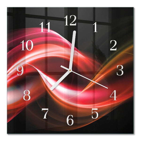 Quadratische wanduhr Abstrakte Linien