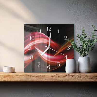 Quadratische wanduhr Abstrakte Linien