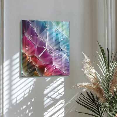 Quadratische wanduhr modern 3D-Muster
