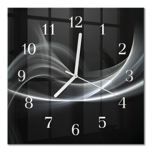 Quadratische wanduhr Abstrakte Linien