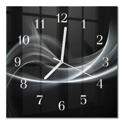 Quadratische wanduhr Abstrakte Linien