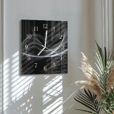 Quadratische wanduhr Abstrakte Linien