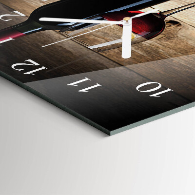 Quadratische wanduhr modern Wein