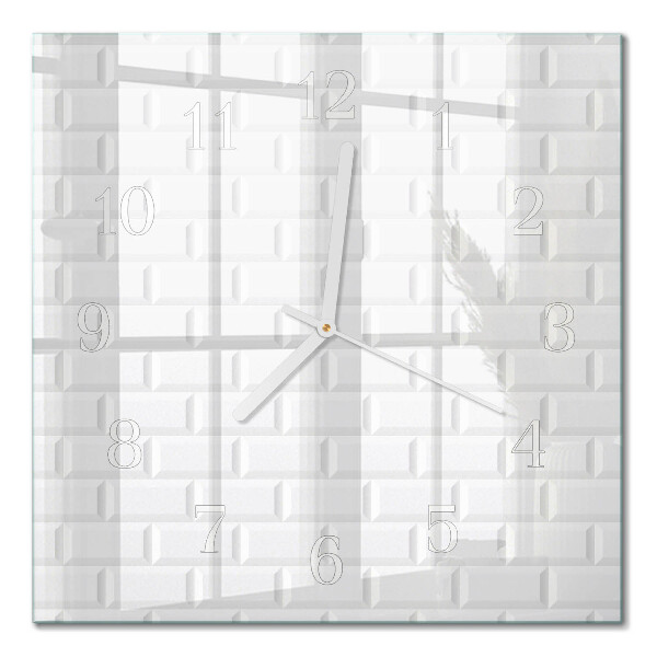 Quadratische wanduhr modern Ziegel