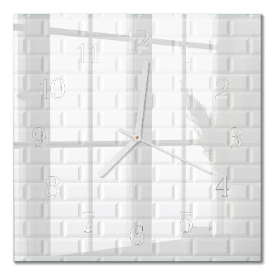 Quadratische wanduhr modern Ziegel