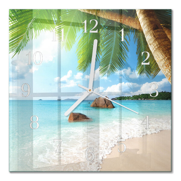 Moderne wanduhr quadratisch Insel