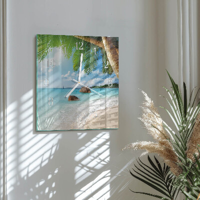 Moderne wanduhr quadratisch Insel