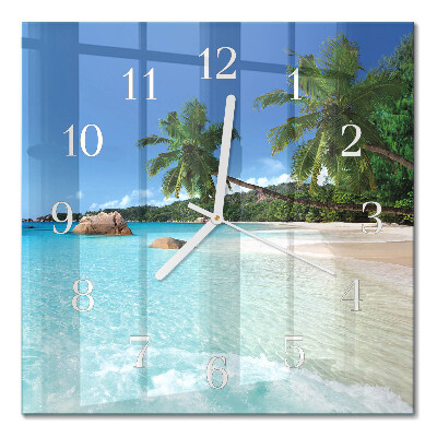 Moderne wanduhr quadratisch Strand