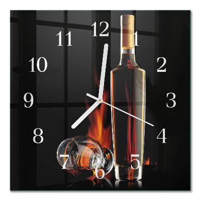 Quadratische wanduhr modern Alkohol