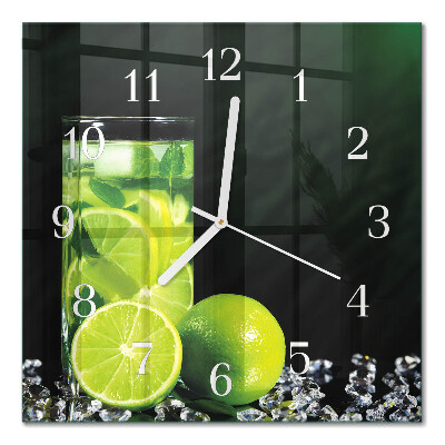 Quadratische wanduhr Kalziumkarbonat