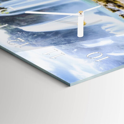 Quadratische wanduhr Wasserfall