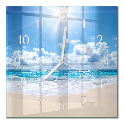 Quadratische wanduhr modern Meer
