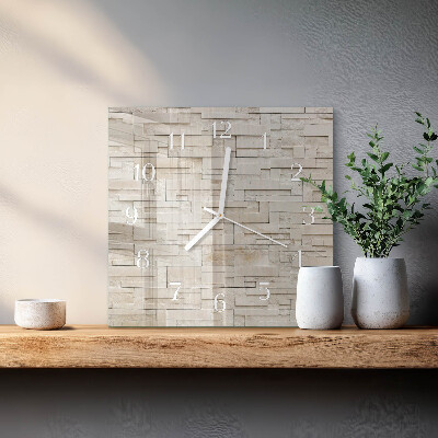 Wanduhr mit motiv quadratisch Steinmauer