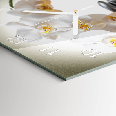 Wanduhr mit motiv quadratisch Orchidee