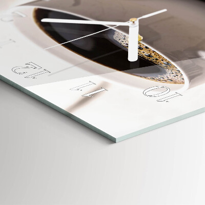 Quadratische wanduhr modern Kaffee