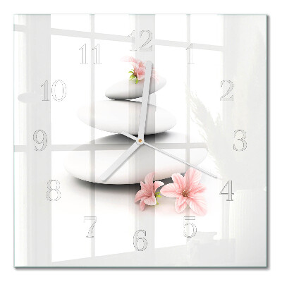 Moderne wanduhr quadratisch Steine