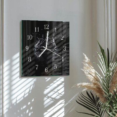 Wanduhr mit motiv quadratisch Wasser