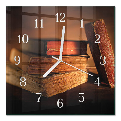 Quadratische wanduhr modern Buch