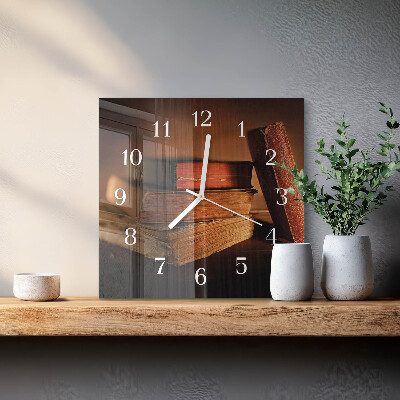 Quadratische wanduhr modern Buch