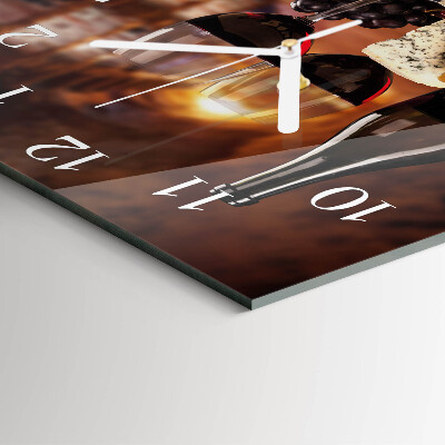 Quadratische wanduhr modern Wein