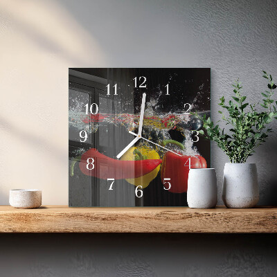 Moderne wanduhr quadratisch Pfeffer
