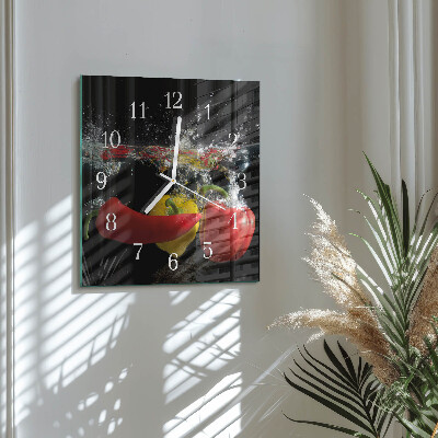 Moderne wanduhr quadratisch Pfeffer