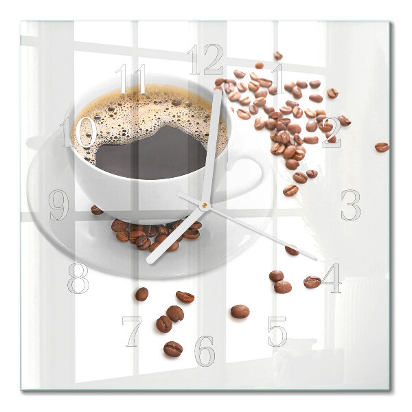 Moderne wanduhr quadratisch Kaffee