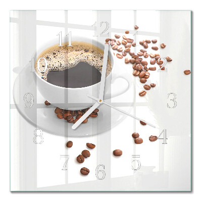 Moderne wanduhr quadratisch Kaffee