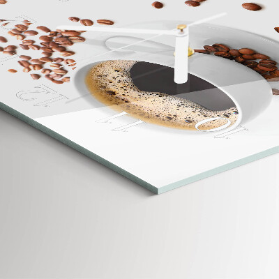 Moderne wanduhr quadratisch Kaffee