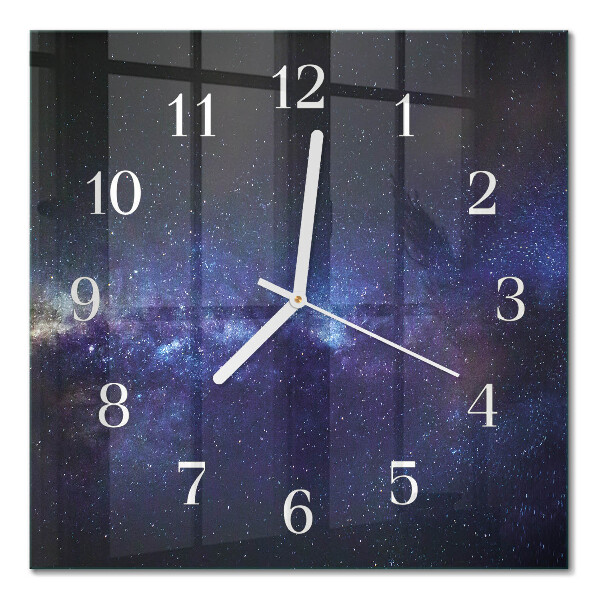Quadratische wanduhr modern Galaxis