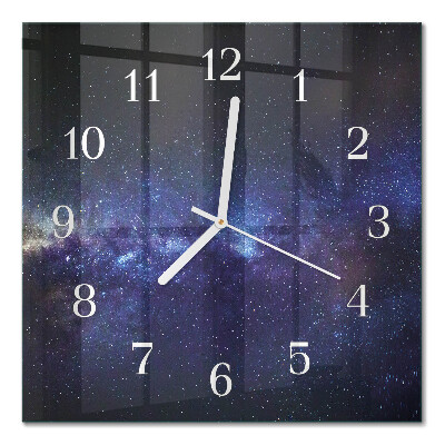Quadratische wanduhr modern Galaxis
