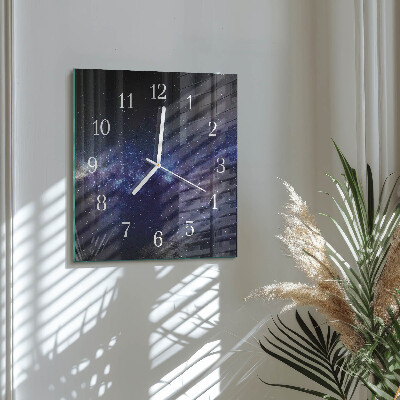 Quadratische wanduhr modern Galaxis