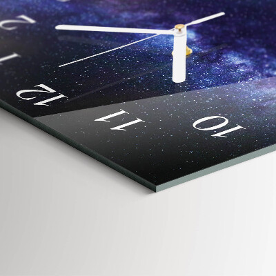 Quadratische wanduhr modern Galaxis
