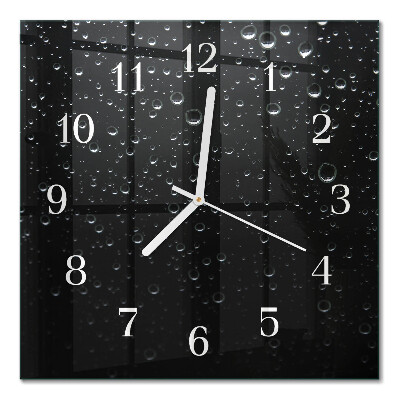 Quadratische wanduhr modern Tropfen