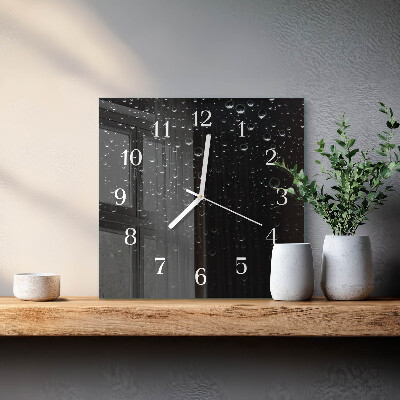 Quadratische wanduhr modern Tropfen