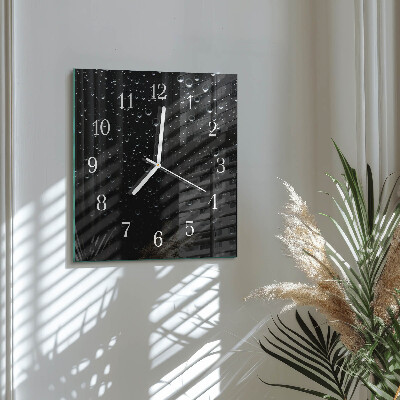 Quadratische wanduhr modern Tropfen