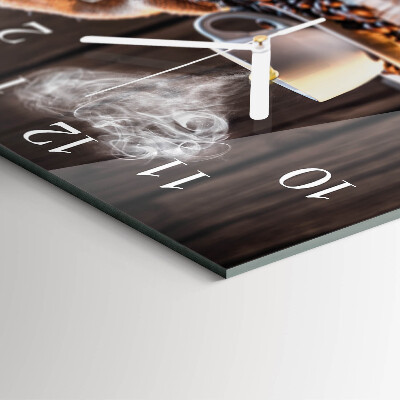 Moderne wanduhr quadratisch Liebe zum Kaffee
