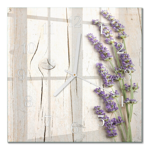 Quadratische wanduhr modern Lavendel