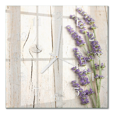 Quadratische wanduhr modern Lavendel