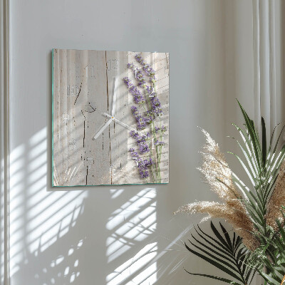 Quadratische wanduhr modern Lavendel