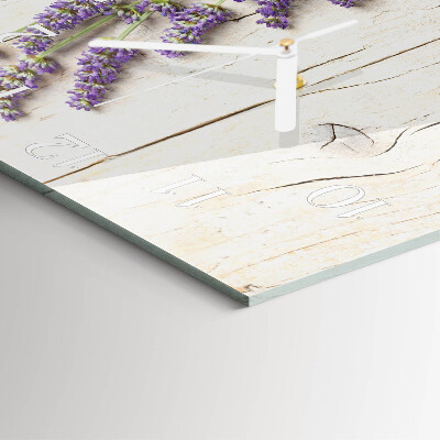 Quadratische wanduhr modern Lavendel