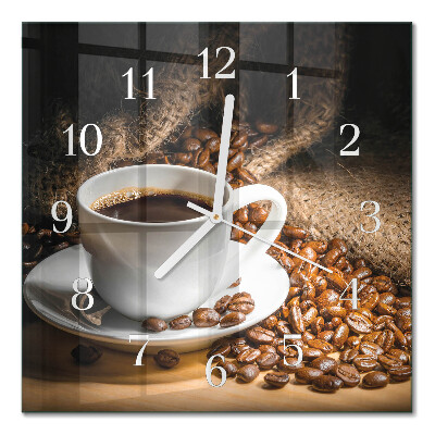 Moderne wanduhr quadratisch Kaffee