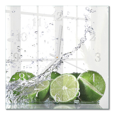 Glasuhr quadratisch Limes