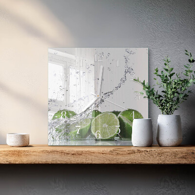 Glasuhr quadratisch Limes