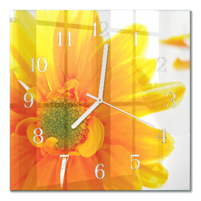 Wanduhr mit motiv quadratisch Blume
