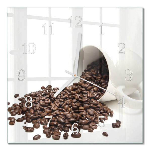 Glasuhr quadratisch Eine Tasse Kaffee