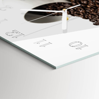 Glasuhr quadratisch Eine Tasse Kaffee