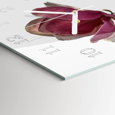 Wanduhr mit motiv quadratisch Magnolienblüte